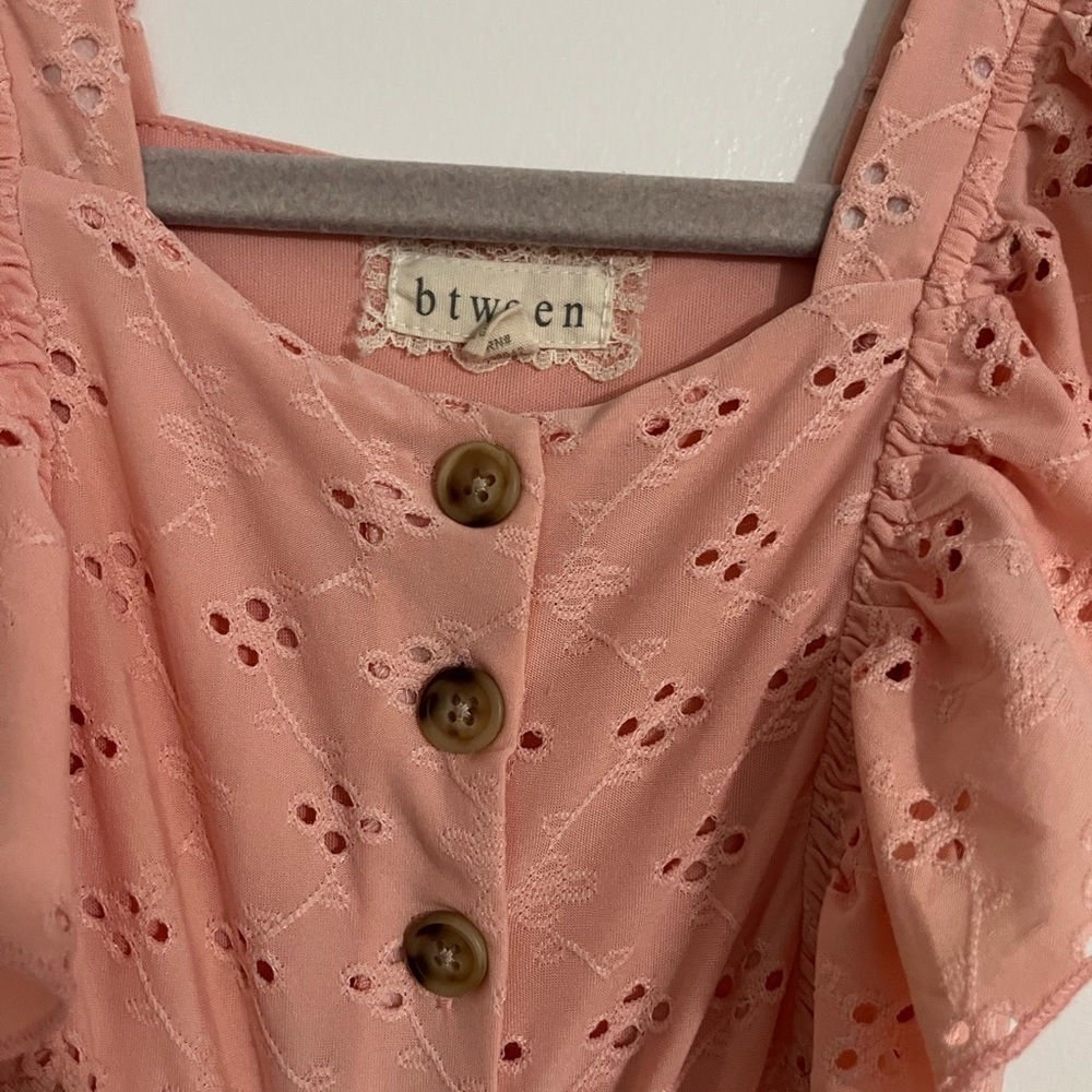 Pink Ruffled Kids Dress - Picture 3 of 4